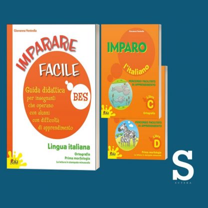 Guida Imparare Facile - Italiano - Ortografia, prima morfologia, la lettura in stampato minuscolo + Quaderni operativi C, D
