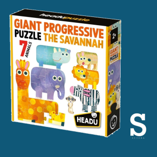 GIANT PROGRESSIVE PUZZLE THE SAVANNAH 7 ANIMALS 2