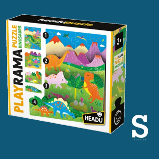 PLAYRAMA PUZZLE DINOSAURS 3+
